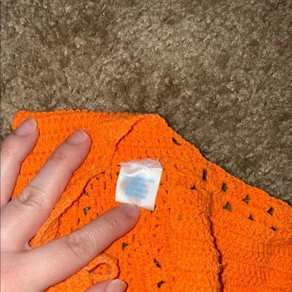 Orange Crochet Halter Top - Picture 3 of 7